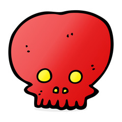 cartoon spooky skull symbol