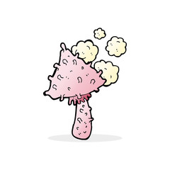 cartoon weird mushroom