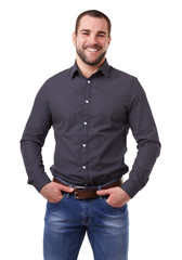Young man in black shirt