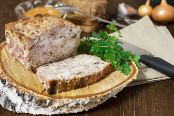 Meat pate for dinner