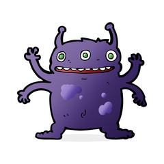 cartoon alien monster