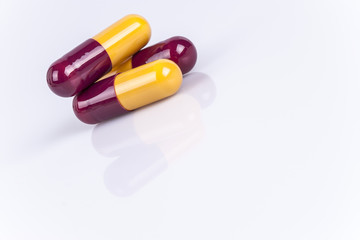 Colorful medical pills