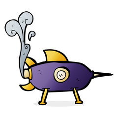 cartooon space rocket