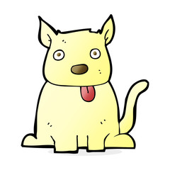 cartoon dog sticking out tongue