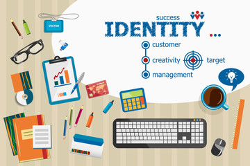 Fototapeta premium Identity and flat design illustration concepts for business anal