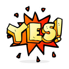 cartoon yes symbol