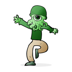 cartoon alien monster man
