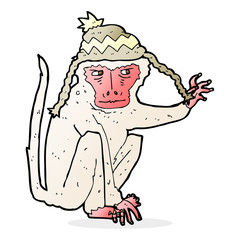 cartoon monkey wearing hat