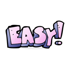 cartoon easy sign