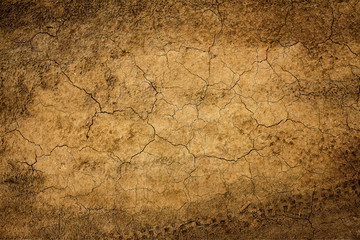 Dry earth surface cracks