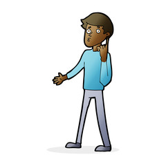 cartoon man asking question