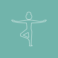 Pose in yoga icon