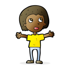 cartoon happy person