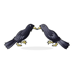 Obraz premium cartoon crows