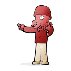 cartoon alien monster man