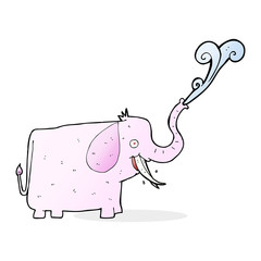 cartoon happy elephant