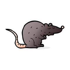 cartoon black rat