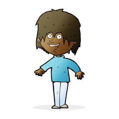 cartoon excited man