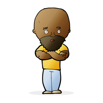 recommend clip art: cartoon shocked bald man with beard