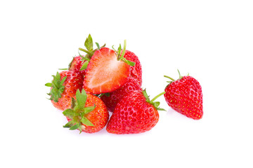 Red berry strawberry isolated on white background