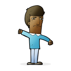 Obraz premium cartoon angry man