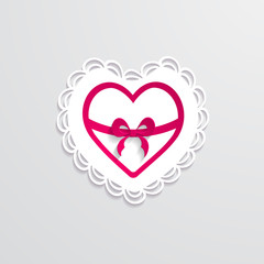 background with a paper heart