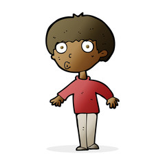 cartoon surprised boy