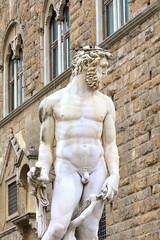 Fototapeta na wymiar The statue of Neptune in Florence, Italy
