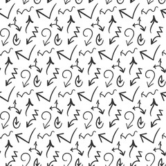 Arrows Simple Seamless Pattern on White Background