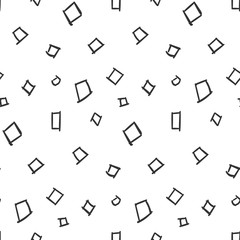 Squares Simple Seamless Pattern on White Background