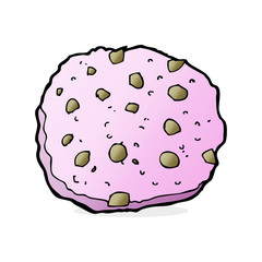 pink cookie cartoon