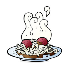 cartoon spaghetti and meatballs