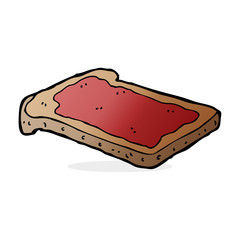 cartoon jam on toast