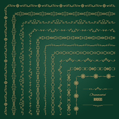 Ornamental line borders. Items are saved in brushes.