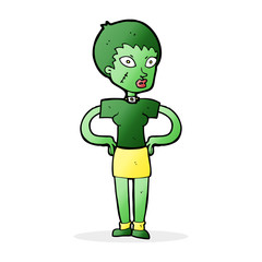 cartoon halloween girl