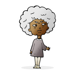 cartoon old lady