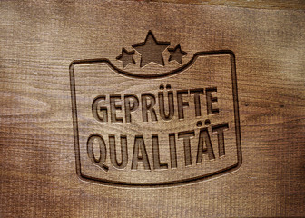 Geprüfte Qualität - Logo - Typo - Holz 3