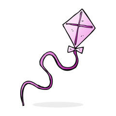 cartoon flying kite
