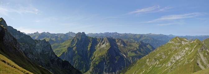 Panorama am Laufbacher Eck, Allgäuer Alpen