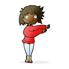 cartoon dancing woman