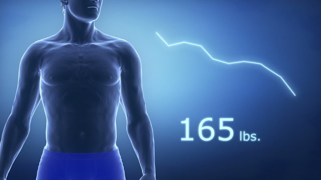 Fat man to slim with diagram in Lbs.