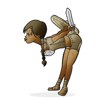 recommend clip art: cartoon viking girl bowing