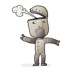 cartoon funny robot