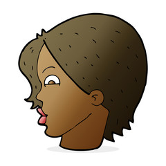 cartoon female face