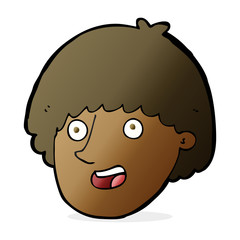 cartoon happy male face