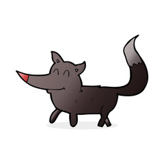 cartoon little wolf