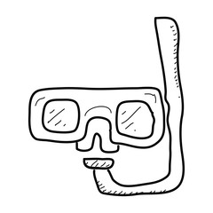 Simple doodle of a snorkel