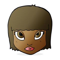 cartoon female face