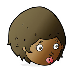 cartoon girl with concerned expression