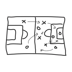 Simple doodle of a football pitch